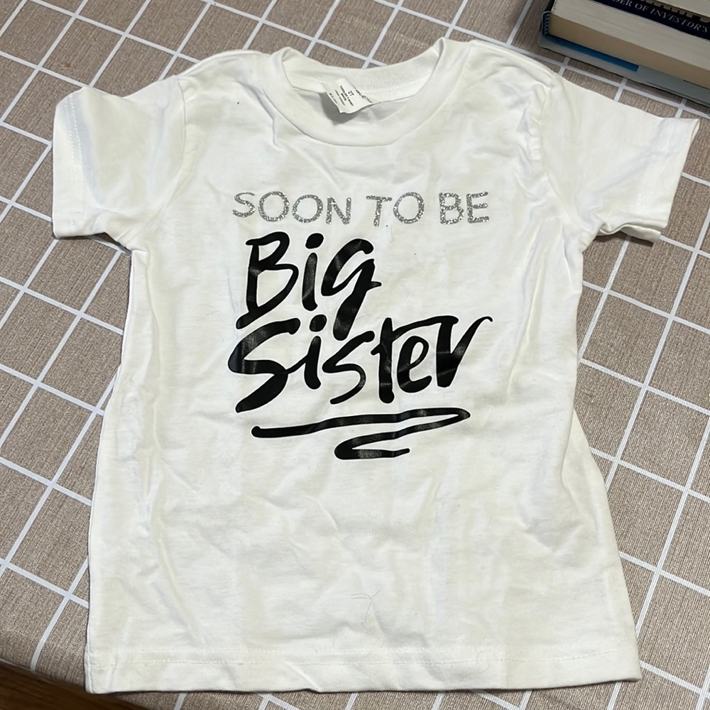 Soon to be Big Sister pregnancy announcement shirt